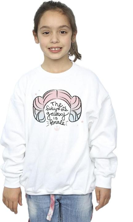 Actual product image Star Wars Girls Princess Leia Future Of The Galaxy Sweatshirt (140, 146)