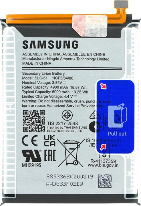 Actual product image Samsung Battery SLC-51 5000 mAh SM-A057 Galaxy A05s GH81-24363A