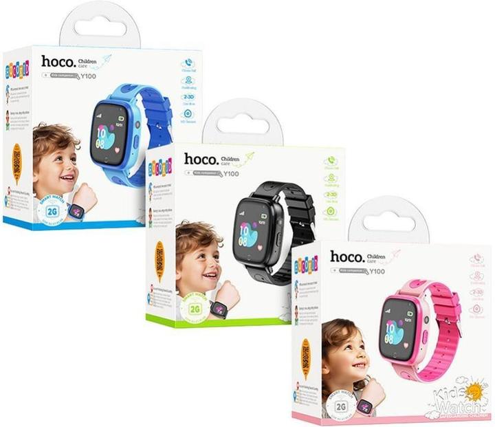 Produktbild Hoco Headphone with microphone smartwatch for kids with call function 2G Y100 blue