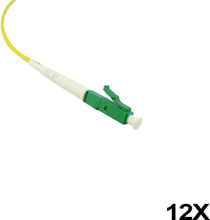 Produktbild BlueOptics FTTH LWL Faserpigtail, einfarbig, 12x, 1 Meter, LC/UPC, G.657.A1 Singlemode (1 m)