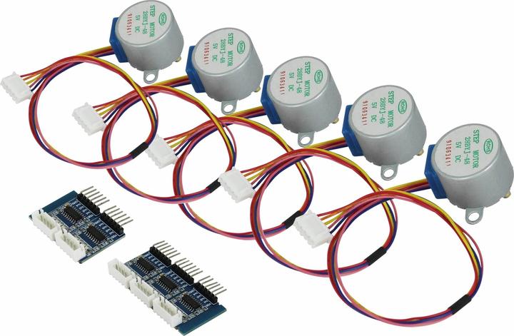 Image du produit Allnet Moteur pas à pas 4duino Pack de 5 5 volts. Pilote inclus