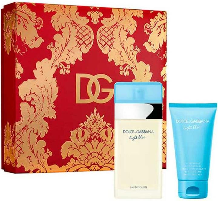 Dolce & Gabbana Light Blue for Women 2 Pc Gift Set 3.3oz EDT Spray 1.7oz Body Cream Fresh 5.0 Ounce (Eau de Toilette, 100 ml)