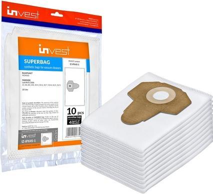 Actual product image Invest Eco synthetic hoover bags De Longhi / Blaupunkt WD4000 / Einhell / Nilfisk (5 pcs.) (5 x)