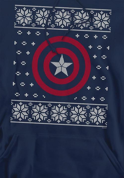 Actual product image Captain America Mens Shield Hoodie (L)