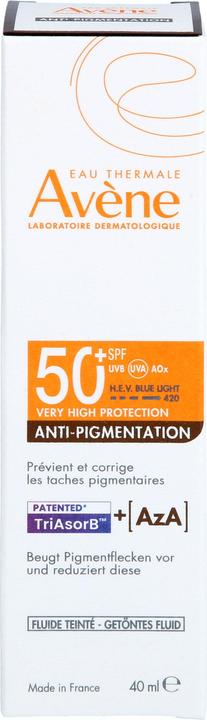 Actual product image Avène Anti-Pigmentation getöntes Fluid LSF 50+ für empfindliche Haut, 40 ml Lösung