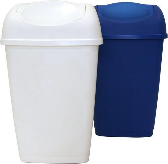 Axentia Cestino con coperchio a ribalta, 50 l, bianco (50 l)