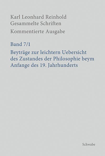 Produktbild Beyträge zur leichtern Uebersicht des Zustandes der Philosophie beym Anfange des 19. J (Deutsch, Silvan Imhof, Martin Bondeli, 2020)