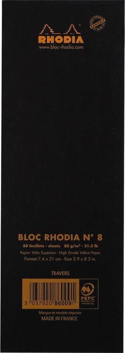 Produktbild Rhodia Blöcke geheftet 80g Basics (A4, Liniert, Weicher Einband)