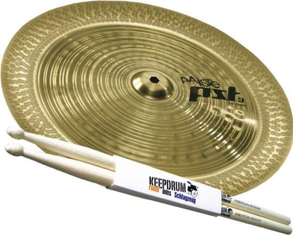 Produktbild Paiste PST3 China Becken 18 mit Drumsticks (18", Becken)