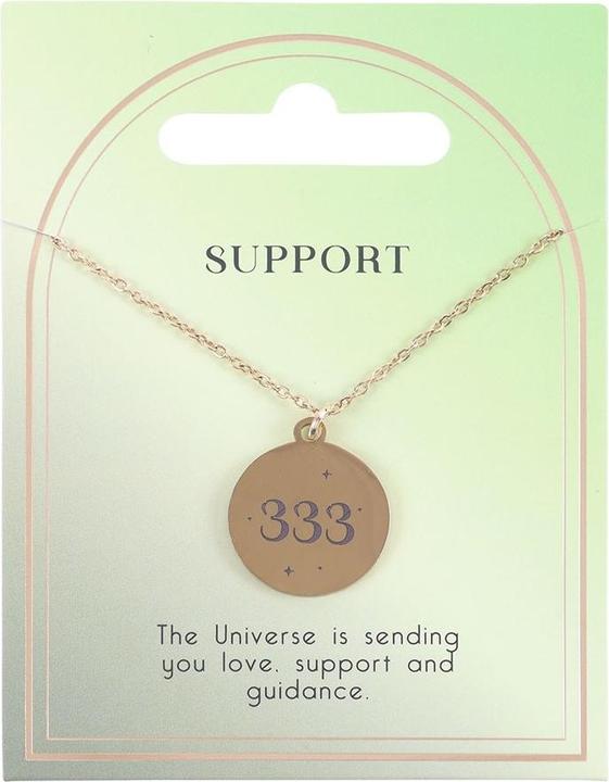 Actual product image Something Different 333 Support Angel Number Necklace (100% synthetic material)