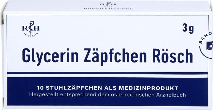 Produktbild Bano Glycerin Zäpfchen Rösch, 10 St. Zäpfchen (10 Stück, 3 g)