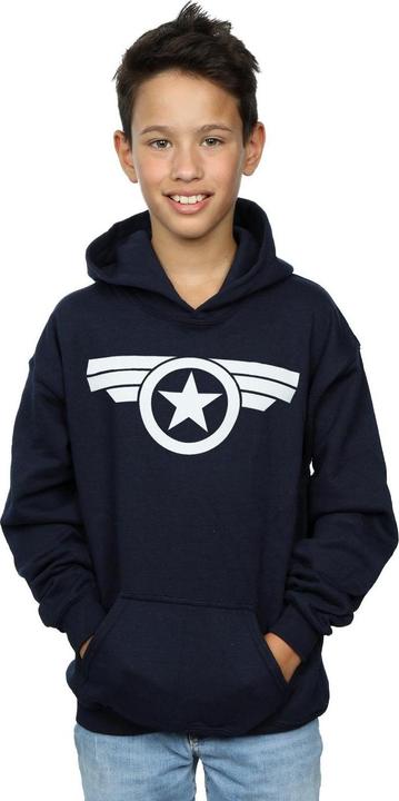 Actual product image Boys Captain America Super Soldier Hoodie (116)