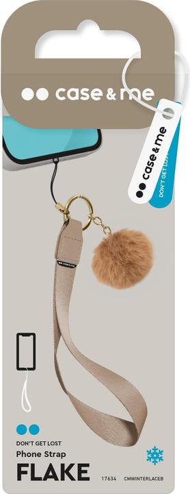 Actual product image Caseme Wrist strap for smartphone with pompom (Universal)