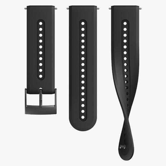 Suunto 24 ATH7 Silicone Strap Charcoal BLK S+M (24 mm, Silikon)