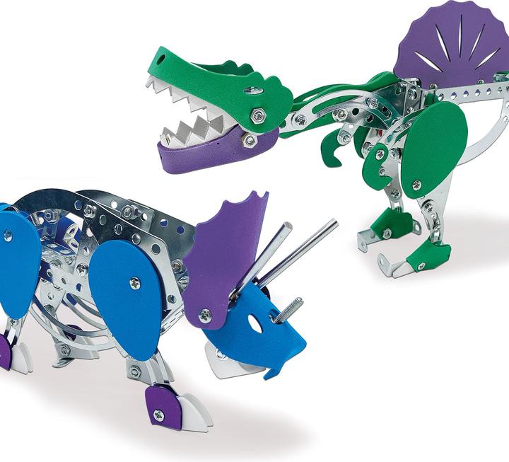 Actual product image Ses Metal Construction Kit Dino - Triceratops and Spinosaurus