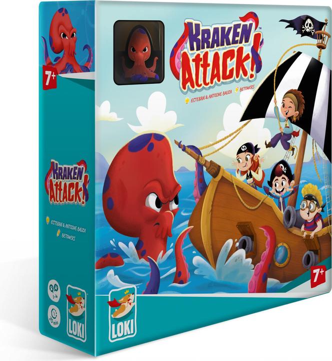 Actual product image Loki Kids 516870 - Kraken Attack!, Board Game, for 1-4 Players, from 7 Years (English)