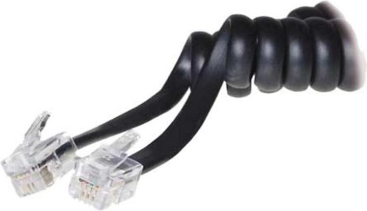Immagine prodotto Shiverpeaks Cavo portatile spiralato 7,5 m occidentale/occidentale 4/4 (RJ10) nero (TC 70135-7,5)