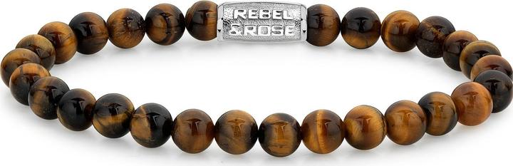 Image du produit Rebel & Rose Bracelet de Lys de Tigre en Pierres seulement (19 cm, Acier inoxydable)