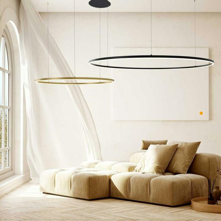 Produktbild s.luce Hängelampe Ring Gold Ø 80 | 60cm