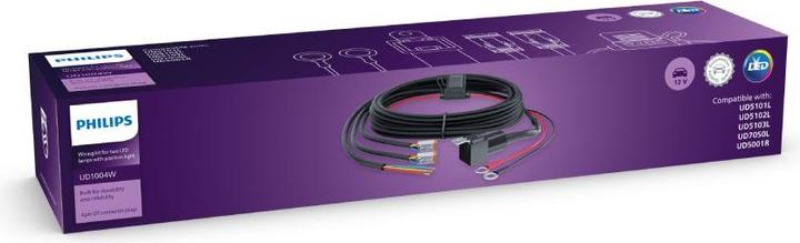 Actual product image Philips Ultinon Drive Accessory LUMUD1004WX1 Wiring harness kit for 2 LED lamps