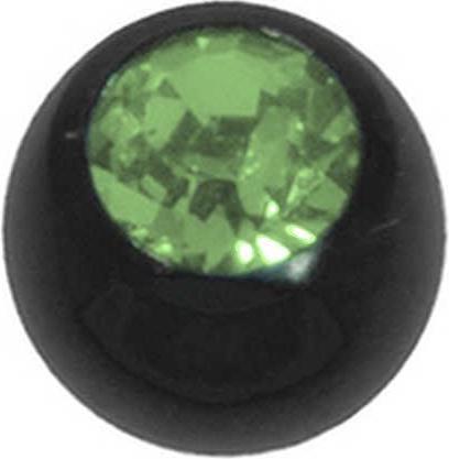 Image du produit Bijouteria Piercing (Cristal Premium, Acier chirurgical 316L, Revêtement PVD (noir))