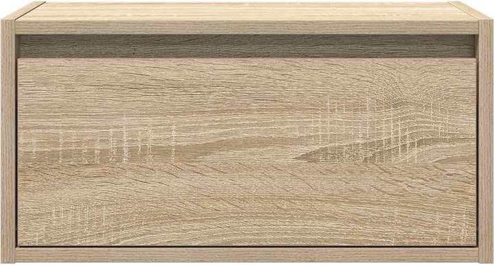 Actual product image VidaXL Wall-mounted bedside cabinet with LED lights Sonoma oak wardrobe Bedside cabinet