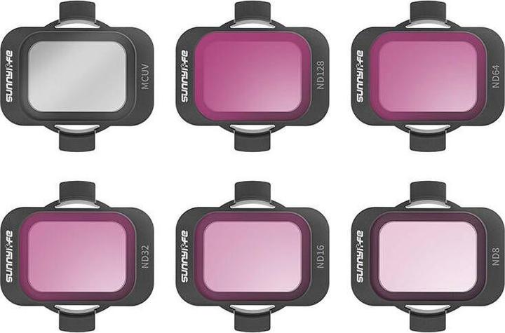 Sunnylife Jeu de 6 filtres MCUV, ND8/16/34/64/128 pour DJI Avata 2 (Filtres pour drones, DJI Avata 2)