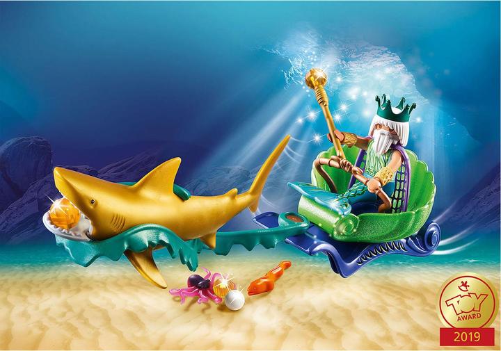 Produktbild Playmobil Meereskönig mit Haikutsche (70097)