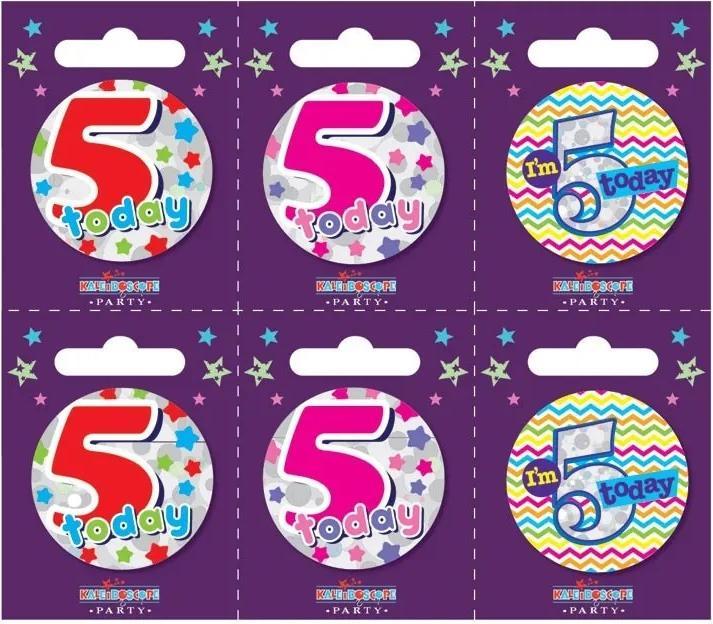 Produktbild Apac Abzeichen 5. Geburtstag 6erPack