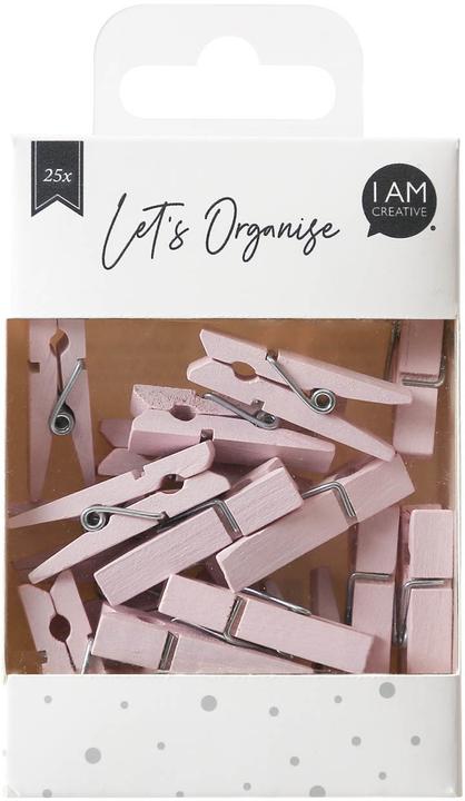 Immagine prodotto I Am Creative Clips Legno Clips rosa 35mm