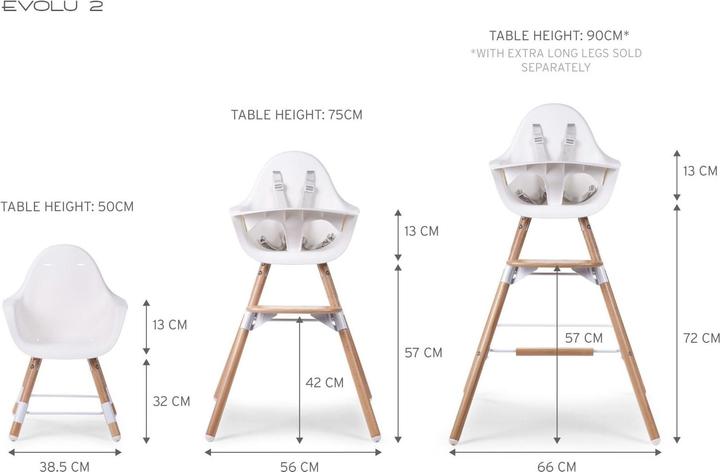 Image du produit Childhome Evolu 2 (Chaise haute)