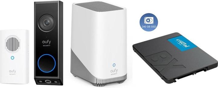 Actual product image eufy Video Doorbell E340 With Chime + Homebase 3 S380 + 240GB SSD for 3 years Storage - Bundelvoorde