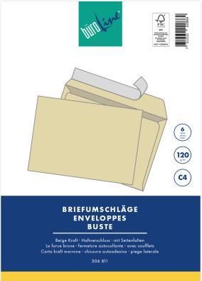 Produktbild BüroLine Briefcouvert - Seitenfalten (C4, 6 x)