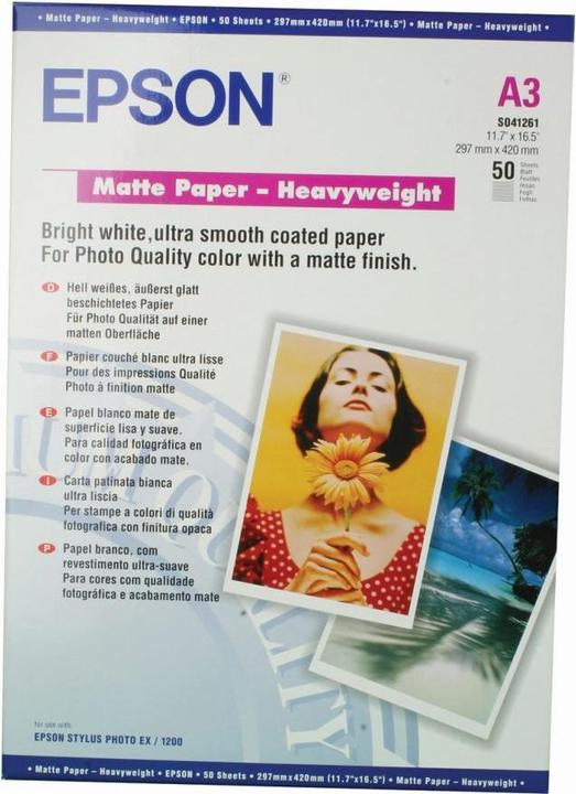 Produktbild Epson Paper Heavy Weight, 50 Blatt (167 g/m², A3, 50 x)