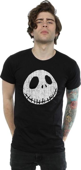Actual product image Disney Mens Nightmare Before Christmas Jack Cracked Face T-Shirt (XXL)