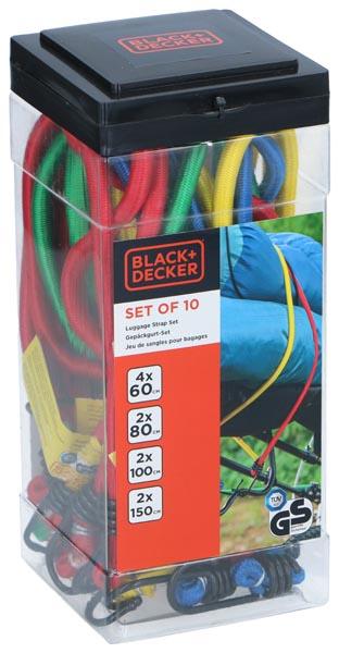 Black & Decker Luggage strap set 10pcs (Zusätzliche Polsterung)