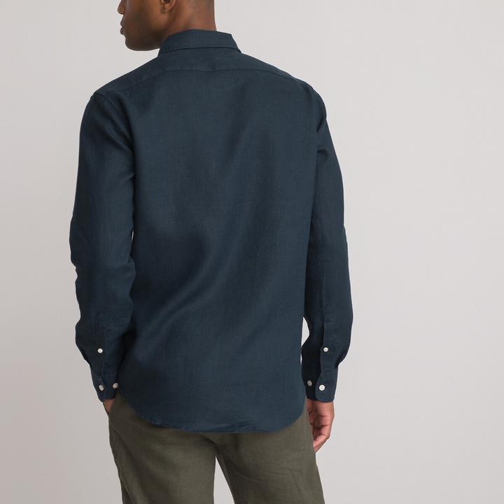 Image du produit La Redoute Collections Chemise droite en lin Signature à manches longues (XL)