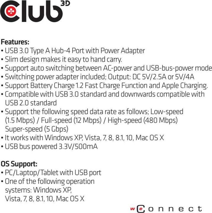 Actual product image Club 3D Csv-1431 (USB-C, 4 Ports)