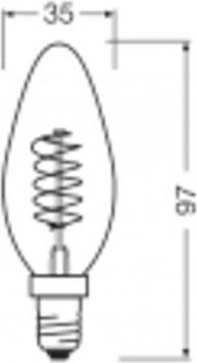 Actual product image Osram Vintage (E14, 3.40 W, 250 lm, 1 x, G)