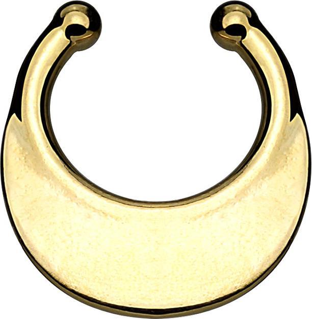 Produktbild Star Piercing Fake Septum mit runder platte vergoldet