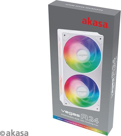 Actual product image Akasa Vegas A24 Addressable-RGB Fan (120 mm, 1 x)