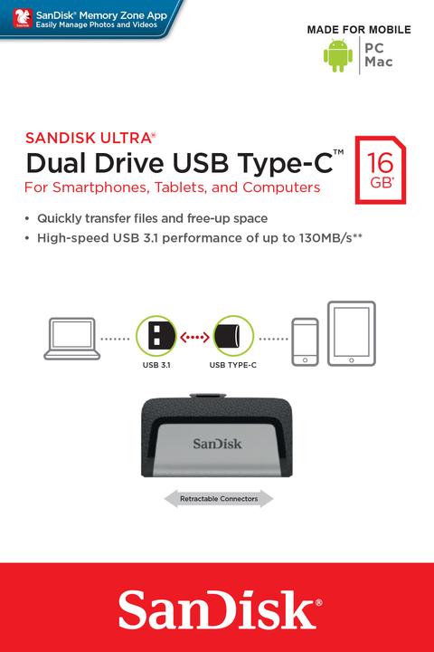 Immagine prodotto SanDisk Ultra Dual Drive (16 GB, USB-A, USB-C)