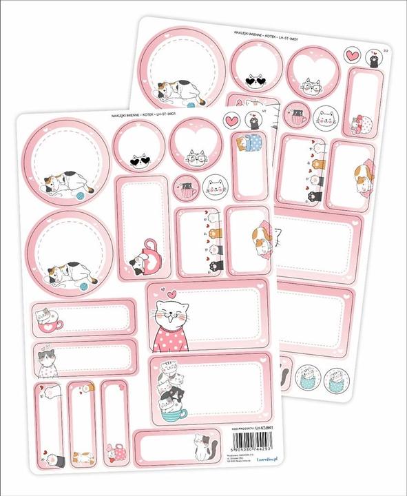 Actual product image LearnHow Namensaufkleber - Katzen 44 Stk