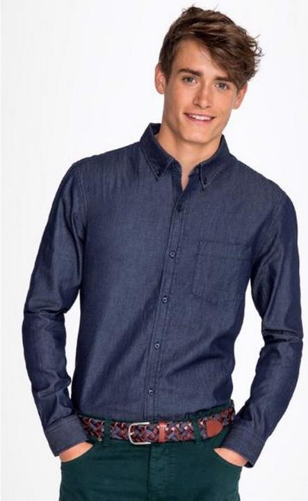 Actual product image Sols Barry long sleeve denim shirt (L)