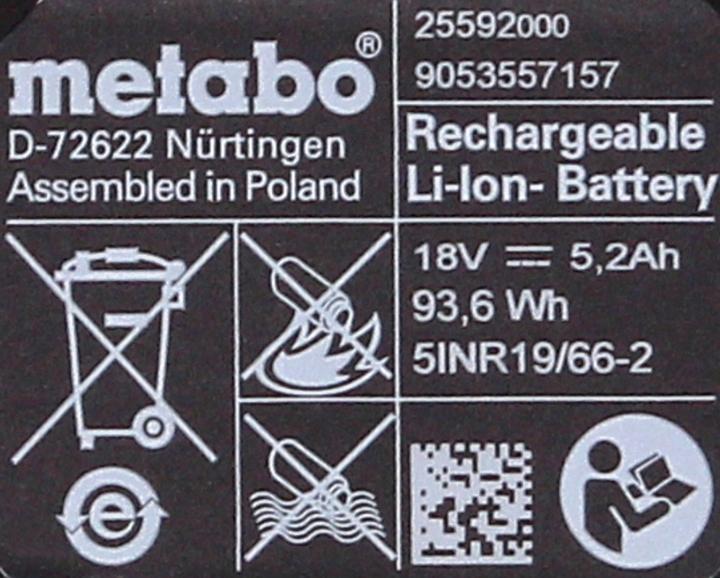 Produktbild Metabo Akkupack (18 V)