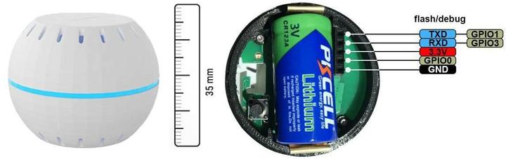 Immagine prodotto Shelly Sensore di umidità e temperatura dell'aria WLAN