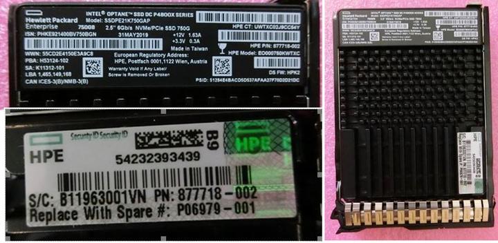 Image du produit HPE DRV SSD 750GB SFF NVMe x4 WI (750 Go)