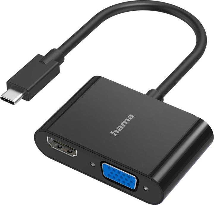 Image du produit Hama Convertisseur d'interface vidéo 2en1 (USB-C, HDMI, VGA, 9 cm)