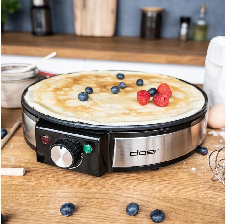 Actual product image Cloer 6630 Crepe maker 2 crepe(s), stainless steel
