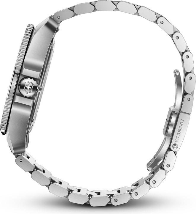 Image du produit Victorinox Journey 1884, Montres de plongée, Montres Homme, 43 cm, Cadran noir, Bracelet argent, acier inoxydab (Montre de plongée, 43 mm)